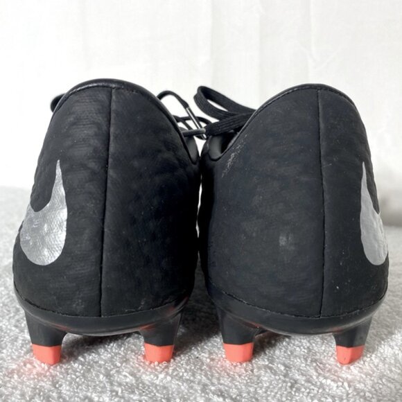 Nike Hypervenom Black W Silver Swoosh Soccer Cleats 7 - Picture 4 of 14